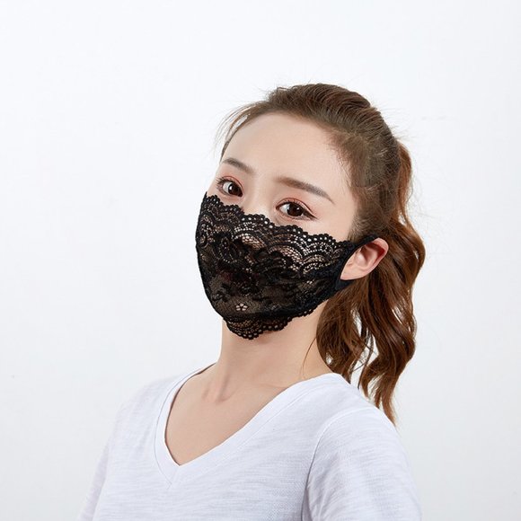 Accessories - Black Lace Face Mask